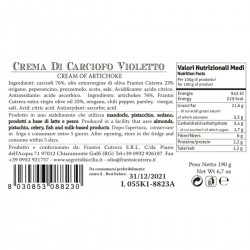 Cream of Violetto Artichokes - Cutrera - 190gr