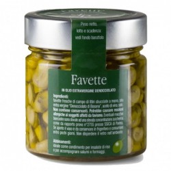 Broad beans in pitted extra virgin olive oil - Fratelli Pinna - 240gr