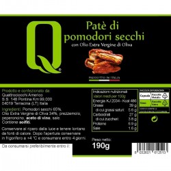 Dried Tomato Patè - Quattrociocchi - 190gr