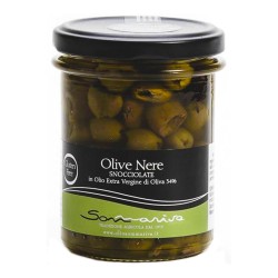 Pitted Black Olives in Extra Virgin Olive Oil - Sommariva - 180gr